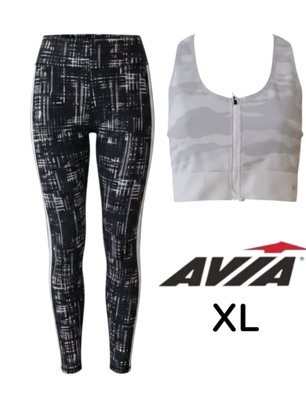 Avia Stretch Leggings & Sports Bra Size XL